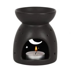 Gothic Gifts Black Mystical Moon Cut Out Oil Burner Gift Ideas