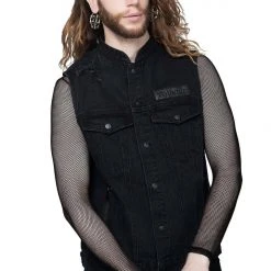 Killstar Nightrider Denim Vest 13 Killstar Nightrider Denim Vest