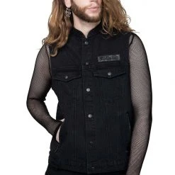 Killstar Nightrider Denim Vest 15 Killstar Nightrider Denim Vest