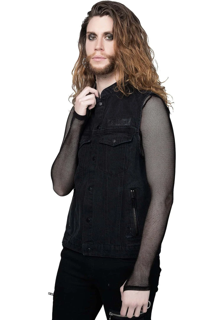 Killstar Nightrider Denim Vest 9 Killstar Nightrider Denim Vest