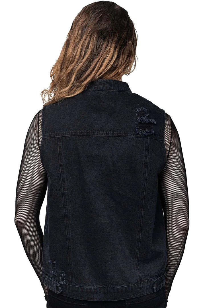 Killstar Nightrider Denim Vest 10 Killstar Nightrider Denim Vest