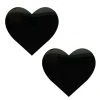 Neva Nude Accessories Dom Squad Black Wet Vinyl Heart Nipple Cover Pasties