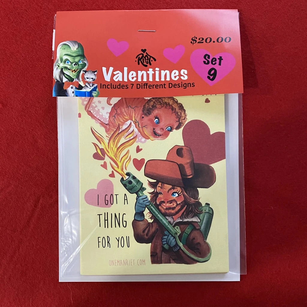 One Man Riet Other Horror Valentine Cards - Set 9 3 One Man Riet Other Horror Valentine Cards - Set 9