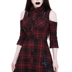 Killstar Paranormal Shirt-Dress [TARTAN]