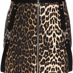 Killstar Pretty Kitty Mini Skirt - Leopard
