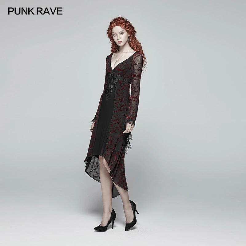 Punk Rave Gothic Classical Mid-length Dress 3 Punk Rave Gothic Classical Mid-length Dress