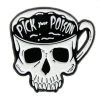 Ectogasm Pick Your Poison Skull Coffee Cup Enamel Pin Pins