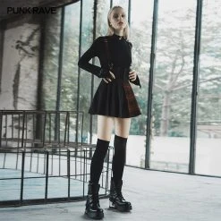 Punk Rave Plaid Spliced Suspender Skirt Women's Stuff