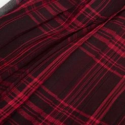 Punk Rave Plaid Spliced Suspender Skirt Women's Stuff