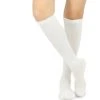 TeeHee Ivory White Rib Pointelle Knee High Women's Socks Gift Ideas