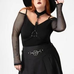 Killstar Women's Stuff Scary Pleated Skirt 18 Killstar Women's Stuff Scary Pleated Skirt