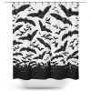 Sourpuss Housewares Spooksville Bats Shower Curtain - Black & White 2 Sourpuss Housewares Spooksville Bats Shower Curtain - Black & White