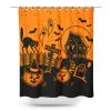 Sourpuss Gift Ideas Haunted House Shower Curtain