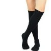 TeeHee Black Solid Plain Knee High Women's Socks