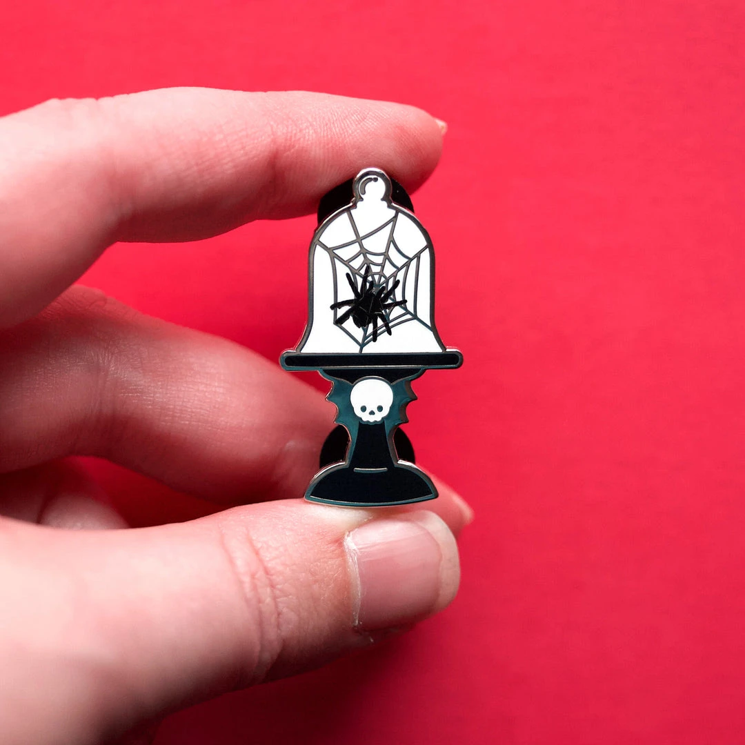 LuxCups Creative Spider Cloche Enamel Pin Pins 4 LuxCups Creative Spider Cloche Enamel Pin Pins