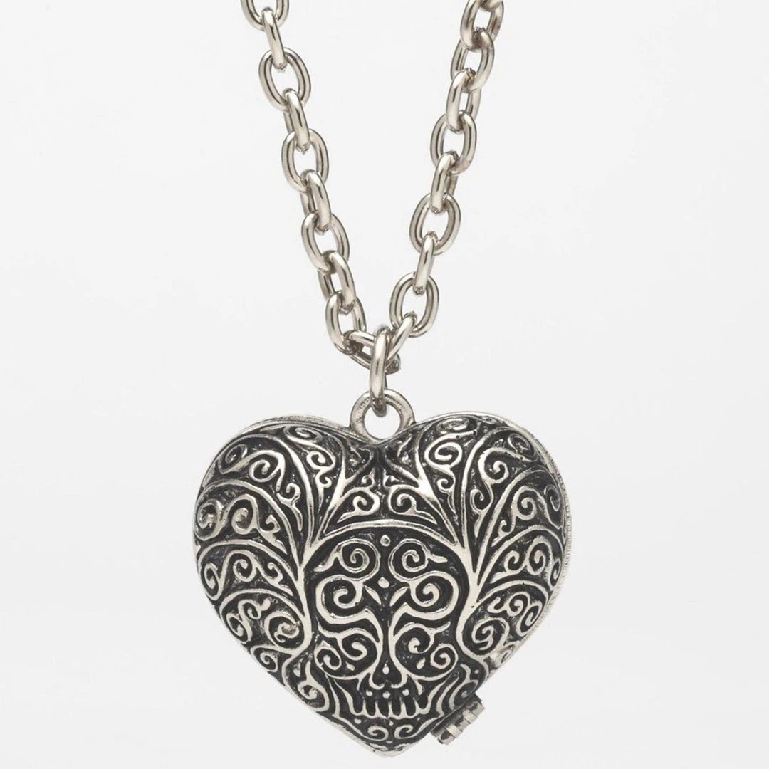 Rock Rebel Jewelry Filigree Heart Stash Pendant Necklace 3 Rock Rebel Jewelry Filigree Heart Stash Pendant Necklace