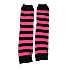 Poizen Industries Stripe Armwarmers – Black/Pink