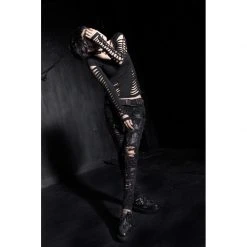 Punk Rave Gothic Burnt Flower Top