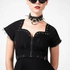 Killstar Time Out Zip Denim Dress Women's Stuff