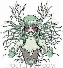 Poster Pop Gift Ideas Tara McPherson Metal Hands Sticker 3 Poster Pop Gift Ideas Tara McPherson Metal Hands Sticker