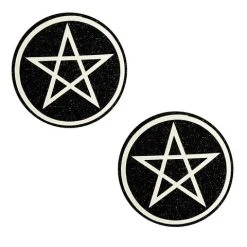 Neva Nude Wicca Black Glitter Nipple Cover Pasties