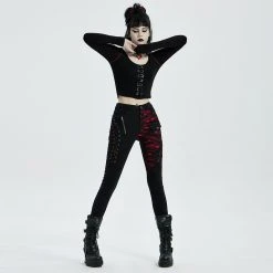 Punk Rave Women's Stuff Punk Blood Dark Denim Women's Pants