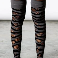 Killstar Wretched Soul Distress Socks [BLACK/ASH] Gift Ideas