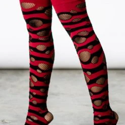 Killstar Wretched Soul Distress Socks [BLACK/BLOOD]