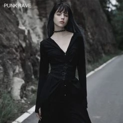 Punk Rave Black Corset With Buckles Men's Stuff