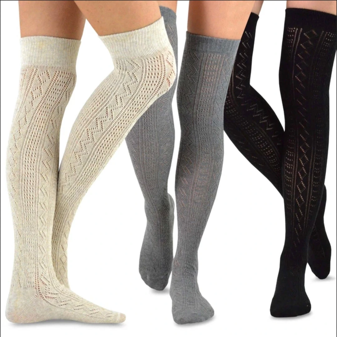 TeeHee Gift Ideas Women's Acrylic Over The Knee High Assorted 3-Pack 3 TeeHee Gift Ideas Women's Acrylic Over The Knee High Assorted 3-Pack