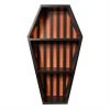 Sourpuss Gift Ideas Striped Coffin Shelf - Black/Pumpkin