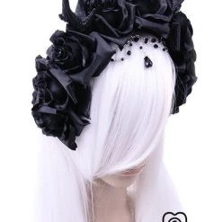 ReStyle Gothic Wreath With Antlers, Roses & Beads Headband Accessories