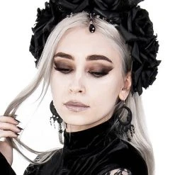 ReStyle Gothic Wreath With Antlers, Roses & Beads Headband Accessories 11 ReStyle Gothic Wreath With Antlers, Roses & Beads Headband Accessories