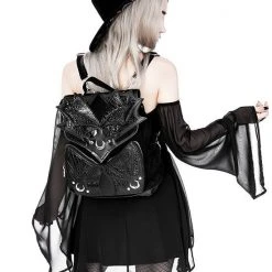 ReStyle Black Phantom Gothic Backpack With Dragon Wings 13 ReStyle Black Phantom Gothic Backpack With Dragon Wings