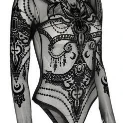 Restyle Black Gothic Jewel Bat Mesh Bodysuit 10 Restyle Black Gothic Jewel Bat Mesh Bodysuit