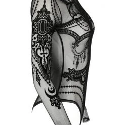 Restyle Black Gothic Jewel Bat Mesh Bodysuit 12 Restyle Black Gothic Jewel Bat Mesh Bodysuit