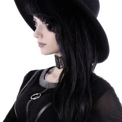 ReStyle Black Gothic Wide Brim Hat Men's Stuff 13 ReStyle Black Gothic Wide Brim Hat Men's Stuff
