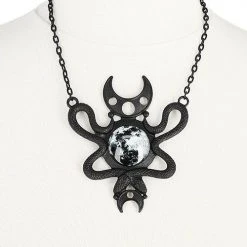 ReStyle Moon Embraced Black Necklace Jewelry