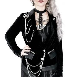 ReStyle Collared Pinstriped Mini Gothic Dress Women's Stuff 21 ReStyle Collared Pinstriped Mini Gothic Dress Women's Stuff