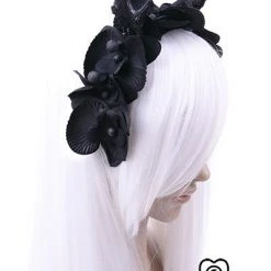 ReStyle Gothic Garland, Headpiece With Deer Antlers & Orchids
