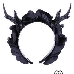 ReStyle Gothic Garland, Headpiece With Deer Antlers & Orchids