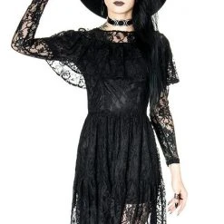 ReStyle Gloomy Prairie Black Lace Gothic Dress
