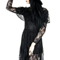 ReStyle Gloomy Prairie Black Lace Gothic Dress