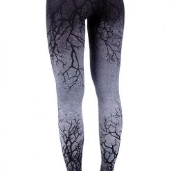 ReStyle Gray Branches Ombre Leggings Women's Stuff