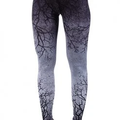 ReStyle Gray Branches Ombre Leggings Women's Stuff