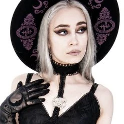 ReStyle Baroque Style Gothic Hat With Burgundy Monogram