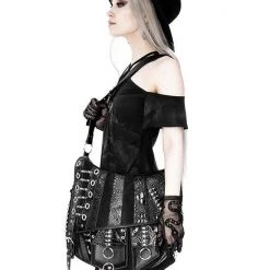 ReStyle Patchwork Hobo Bag With Multiple Pockets And Dragon PU