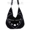 ReStyle Moon Child Black Velvet Hobo Bag