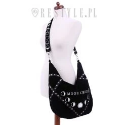ReStyle Moon Child Black Velvet Hobo Bag