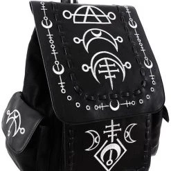 ReStyle Runic Moon Black Backpack - Black And White